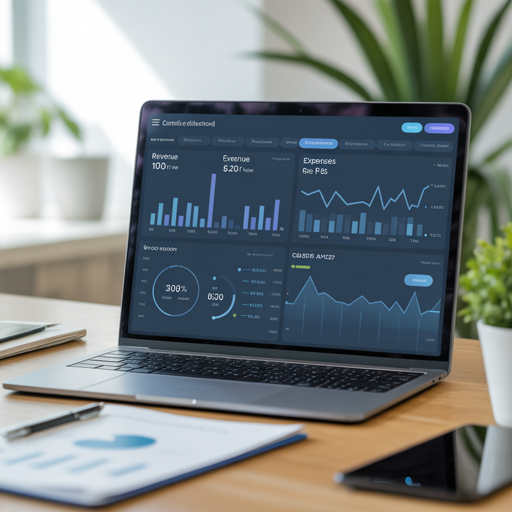 ideogram-v3.0_A_professional_financial_dashboard_displayed_on_a_laptop_screen_showing_charts_f-0